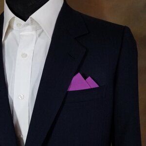 New - Purple Cotton Pre-Folded Pocket Square Handkerchief Insert